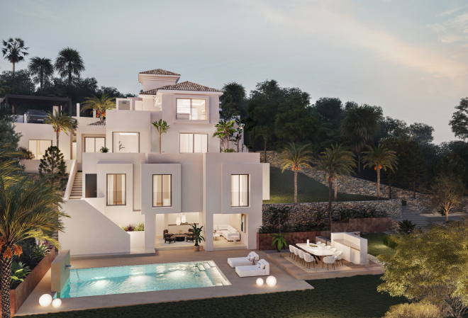 Villa contemporánea de estilo andaluz en Los Naranjos Hill Club, Nueva Andalucía