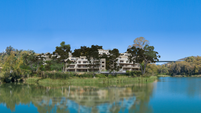 Marbella Lake, modernas residencias en el corazón del Valle del Golf en Nueva Andalucía.